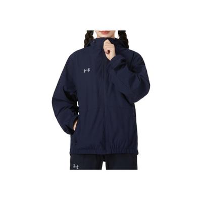 Under Armour Winddichte Kapuzenjacke mit Reißverschluss, Langarm, Unisex-Jacken, Blau 24500401-409