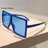 Oversized Square Sunglasses Women New Stylish Gradient Multicolor Shades Trendy Brand Design Outdoor Casual Sun Glasses