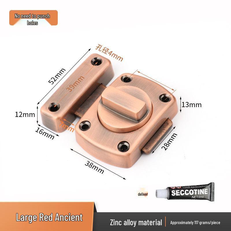 Zinc Alloy Anti-theft Sliding Door Lock with Rotating Bolt