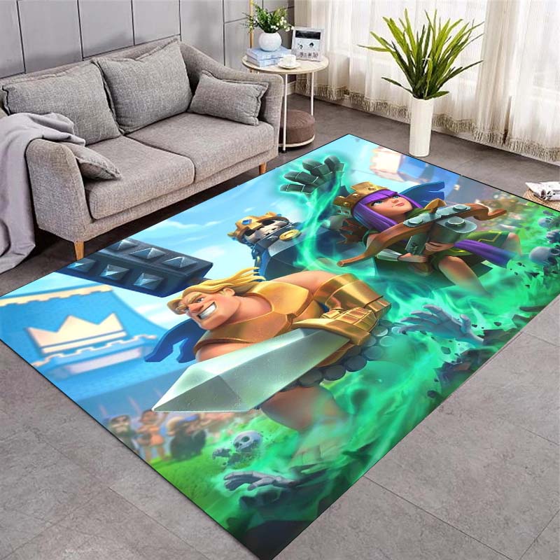 Game Archer Mage Character Print Area Rug Dark Blue Background Floor Carpet Game Fans Living Room Bedroom Home Decor Mat