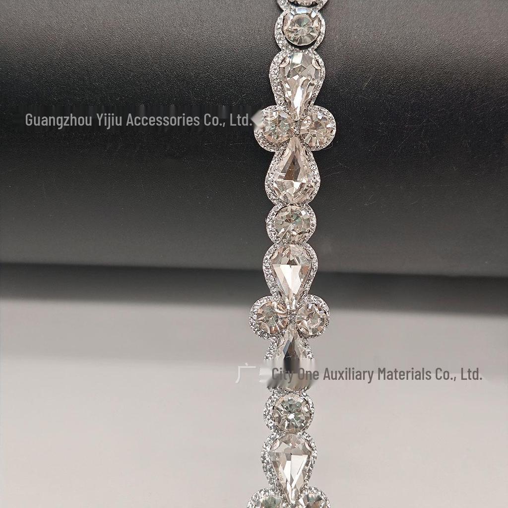 Marquis Rhinestone Hotfix Glue Chain for DIY Shoes, Bags, Belts, Collars, Clothing & Jewelry Accessories