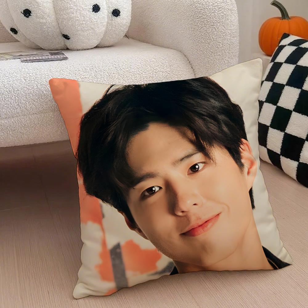 Charming Korean Handsome Actor PPark Bogum Cushion Cover Throw Pillow Cover Hidden Button Durable Polyester Chair Cushion