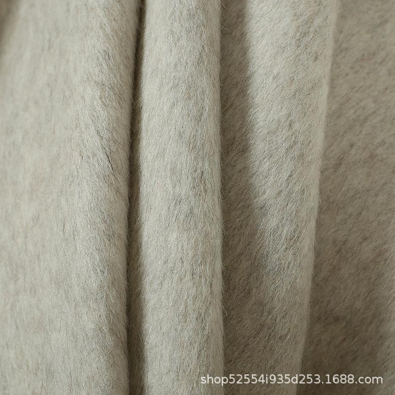 New long stand-up collar wool double-sided woolen coat temperament loose wool coat women