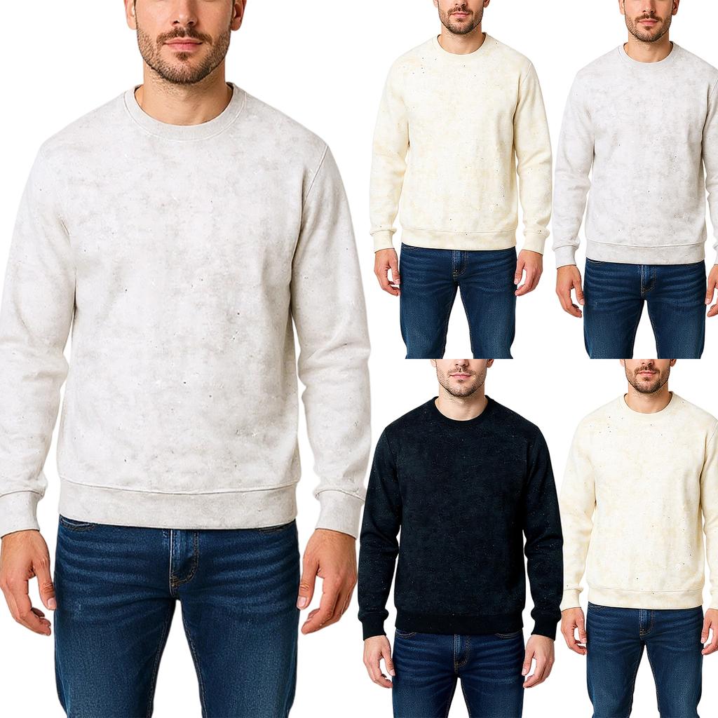 Men's Trend Loose Round Neck Hoodie Long Sleeves Leisure