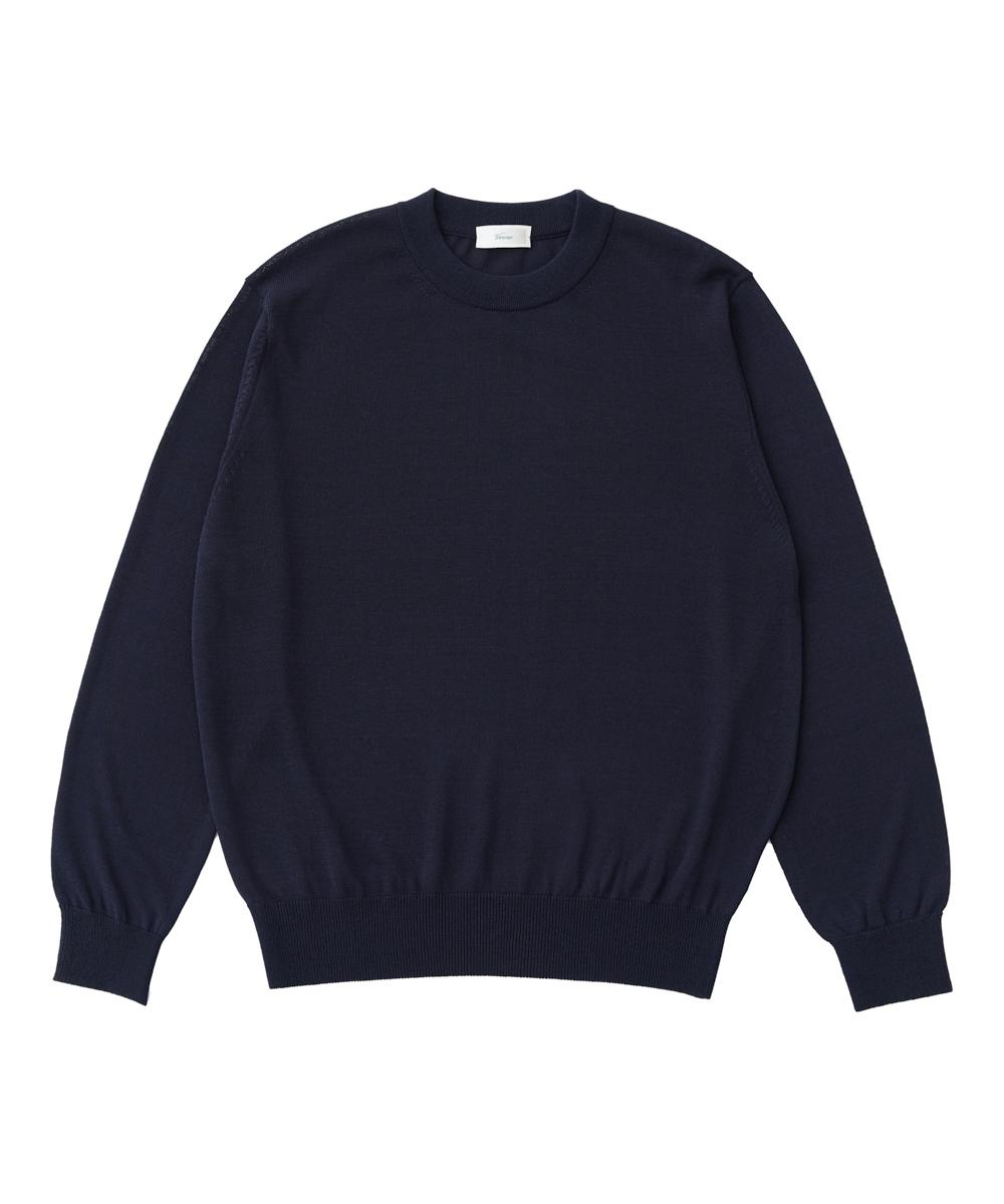 26Ss Ll Long Sleeve Round-Neck Knit Navy Xl