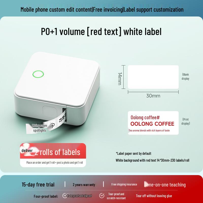 Portable Bluetooth Thermal Label Printer for Price Tags and Smart Labels