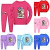 Labubu Kids Short Sleeve Short Pants Pajama Set With Cotton Fabric For Children