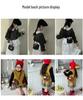 Korean Style Leopard Print Girls' Shoulder Bag - Cute Cat Design Fashionable Crossbody Handbag