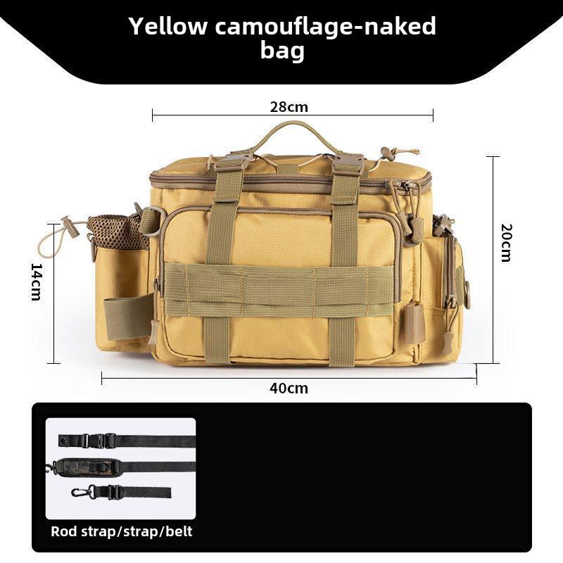 "Luya Multifunctional Waterproof Fishing Gear Waist & Messenger Bag – Large Capacity Rod & Storage Bag"