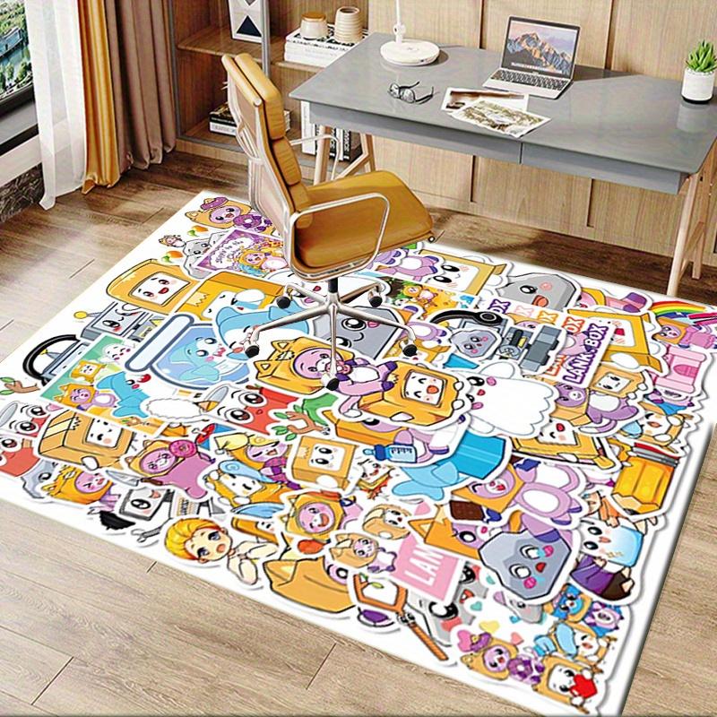 1pc Cute Characters,Kawaii Style,LankyBox Office Carpet Soft Polyester Entrance Carpet Washable Non