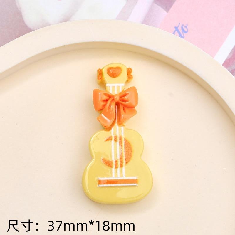 10Pcs New Cute Resin Guitar Flat Back Home Decor Parts Embellishments For Hair Bows Accessories