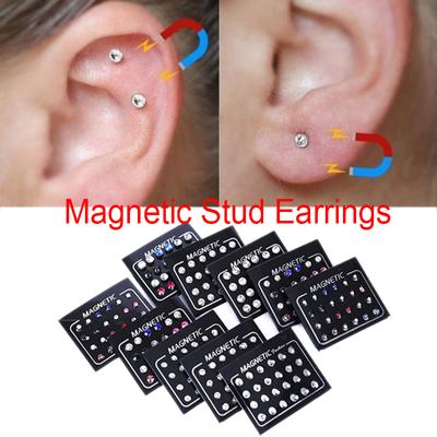 24 Teile/satz Magnetische Nicht-Piercing Clip Runde Ohrstecker Schmuck