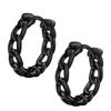 Men's Vegan Chain Hoop Earrings, Waterproof Stainless Steel Cuban Chain Round Huggie Earring for Male Boys Gifts Jewelry