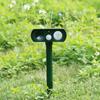 Tuinbeschermer, ultrasone dierenverjager met bewegingsdetectie, knipperende LED-lampen op zonne-energie, constructie