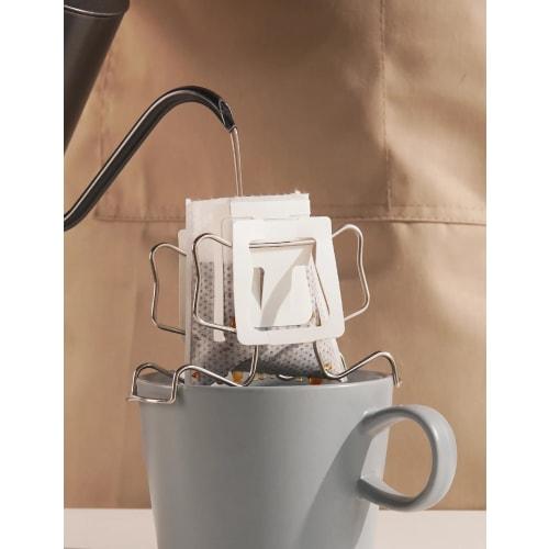Collecte De TO-BE Drip Coffee Holder, Coffee Dripper Equipment, Coffee Filter, Stainless Steel, Durable Drip Stand for Drip Bags, Easy to Use, Fits 7.