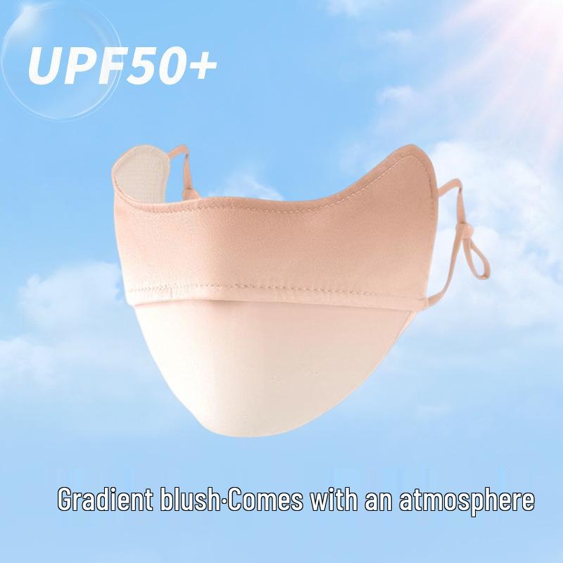 

Gradient Blush Ice Silk UV Protection 3D Face Mask for Men & Women - Summer Edition