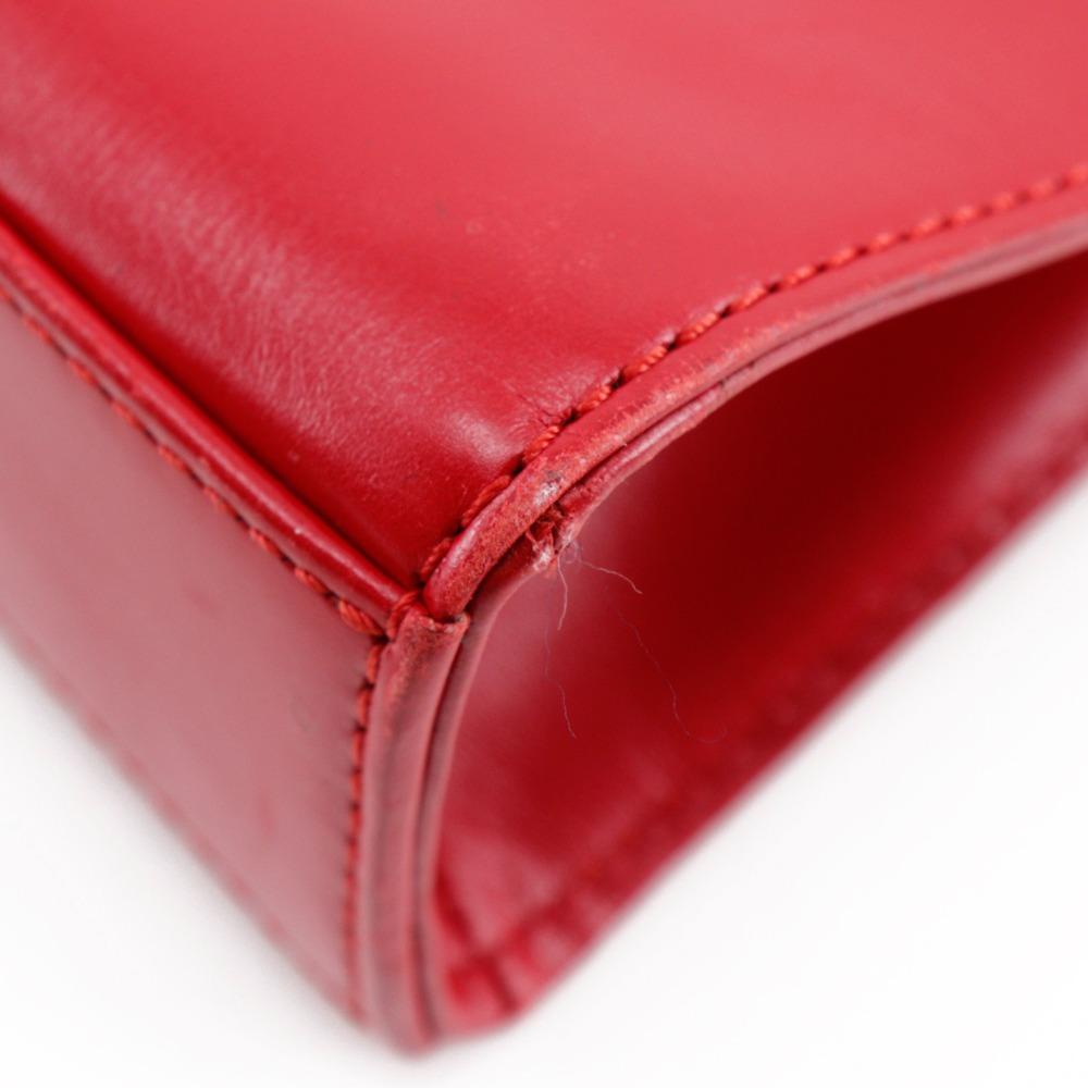 Louis Vuitton Spartan Shoulder Bag M63947 Opera Line Red Calfskin/Epi Leather Women Used