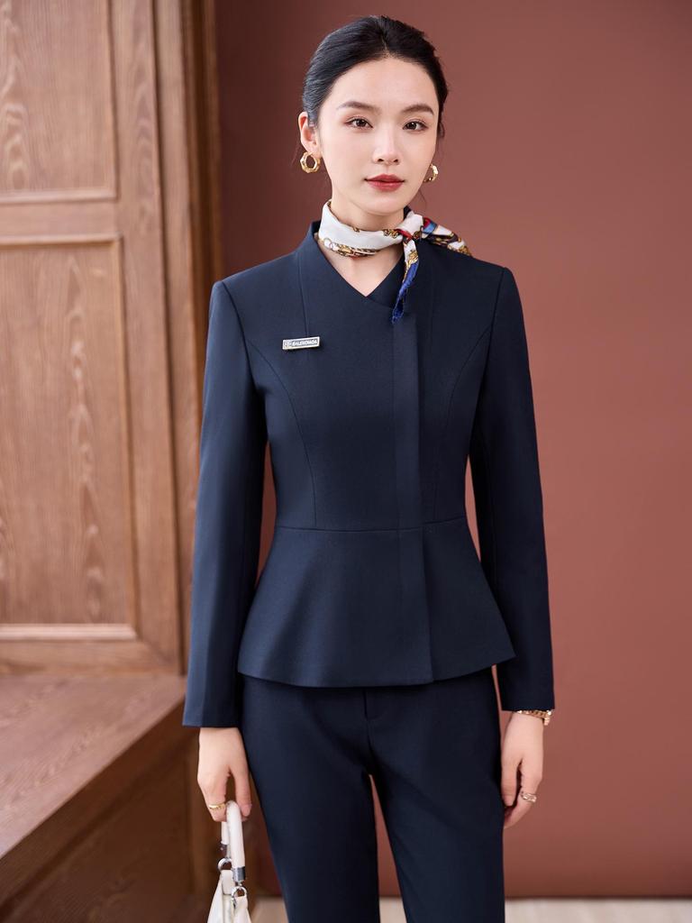 Elegant Women's Slimming Business Suit for Jewelry Store Professionals