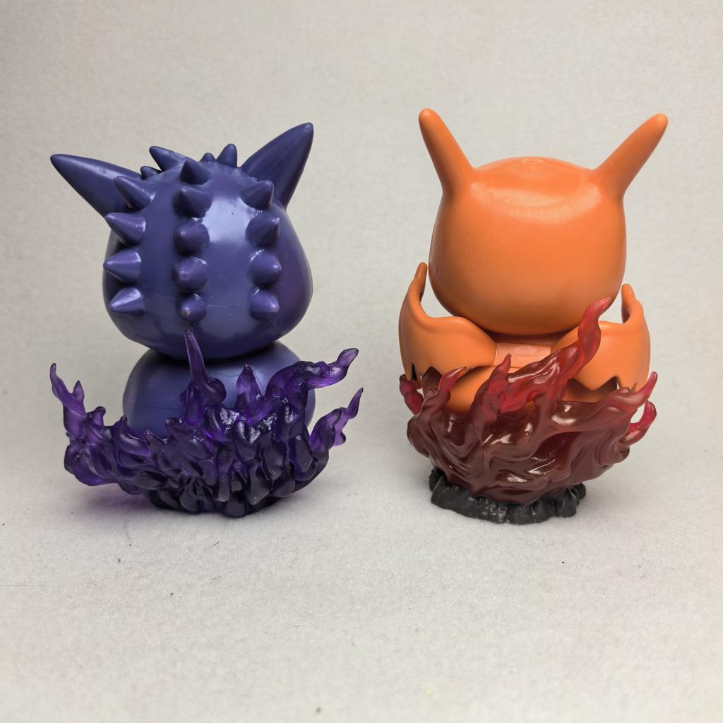 12cm Pokemon Figure Set Pikachu Gengar Charizard, Cute Anime Model Statue Collection for Display Gift Fans