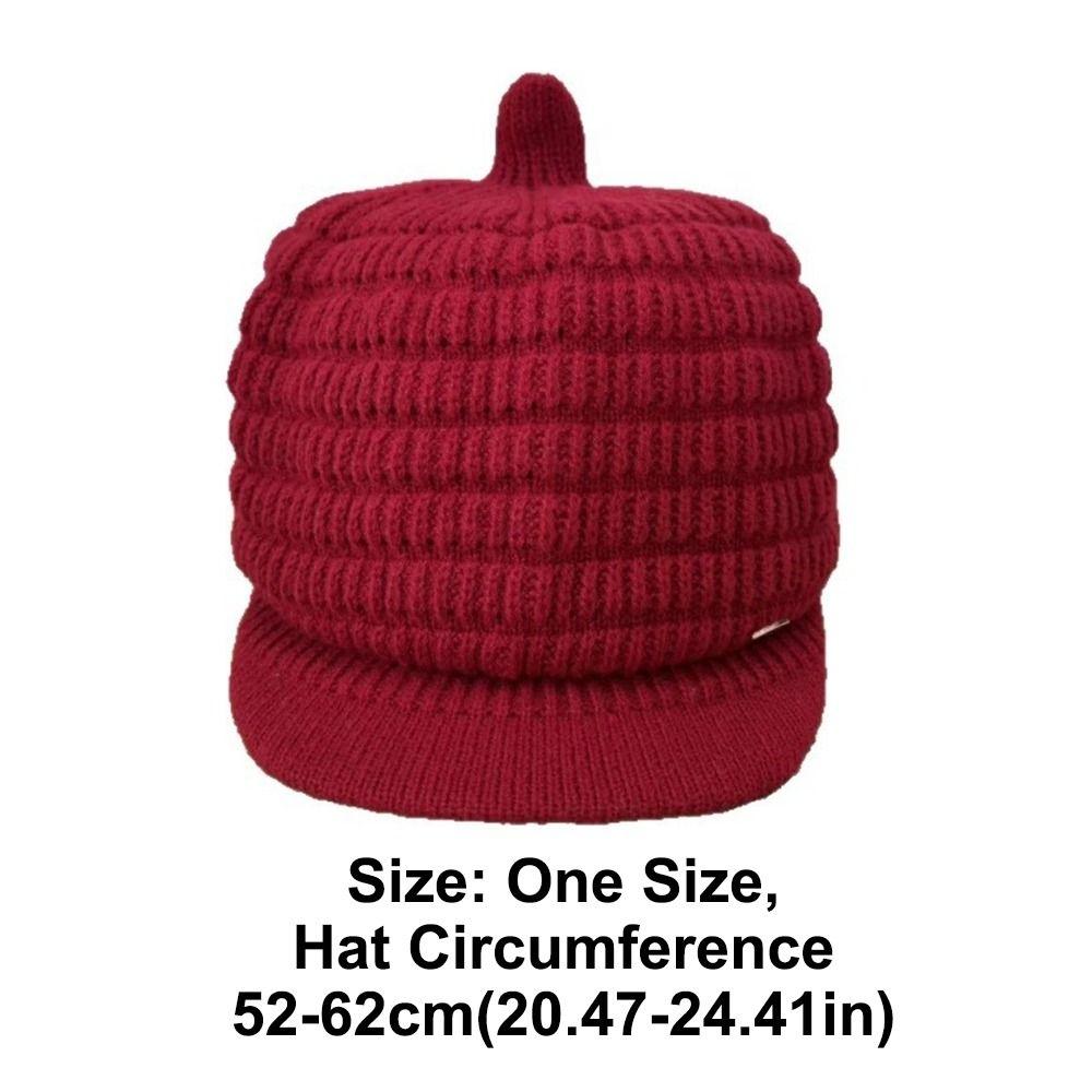 Solid Color Beanie Cap Wool Snow Ski Caps Fashion Newsboy Beret  Winter