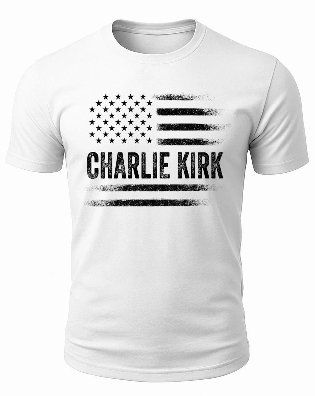Charlie Kirk Turning Point USA American Flag Patriotic T T-shirt 3XL