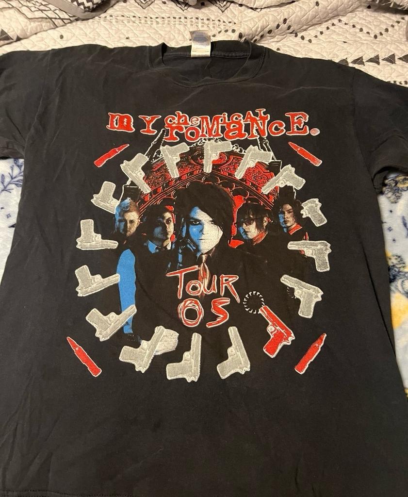 Vintage My Chemical Romance Tour Schwarzes Kurzarm Unisex Shirt WA1520