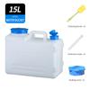 4 Gallon/15L Camping Water Jug Emergency Stroage Water Storage Containers Water Dispenser Carrier for Vehicle Car Outdoor Hiking