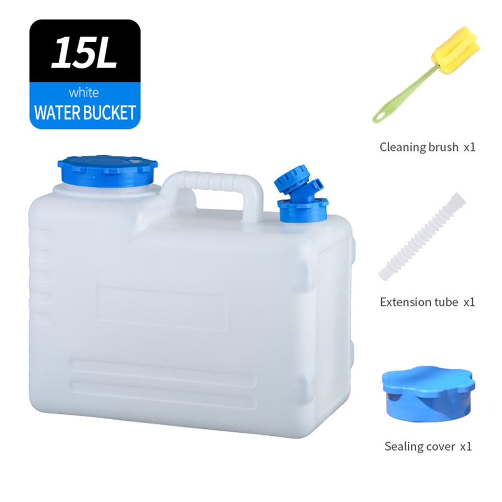 4 Gallon/15L Camping Water Jug Emergency Stroage Water Storage Containers Water Dispenser Carrier for Vehicle Car Outdoor Hiking