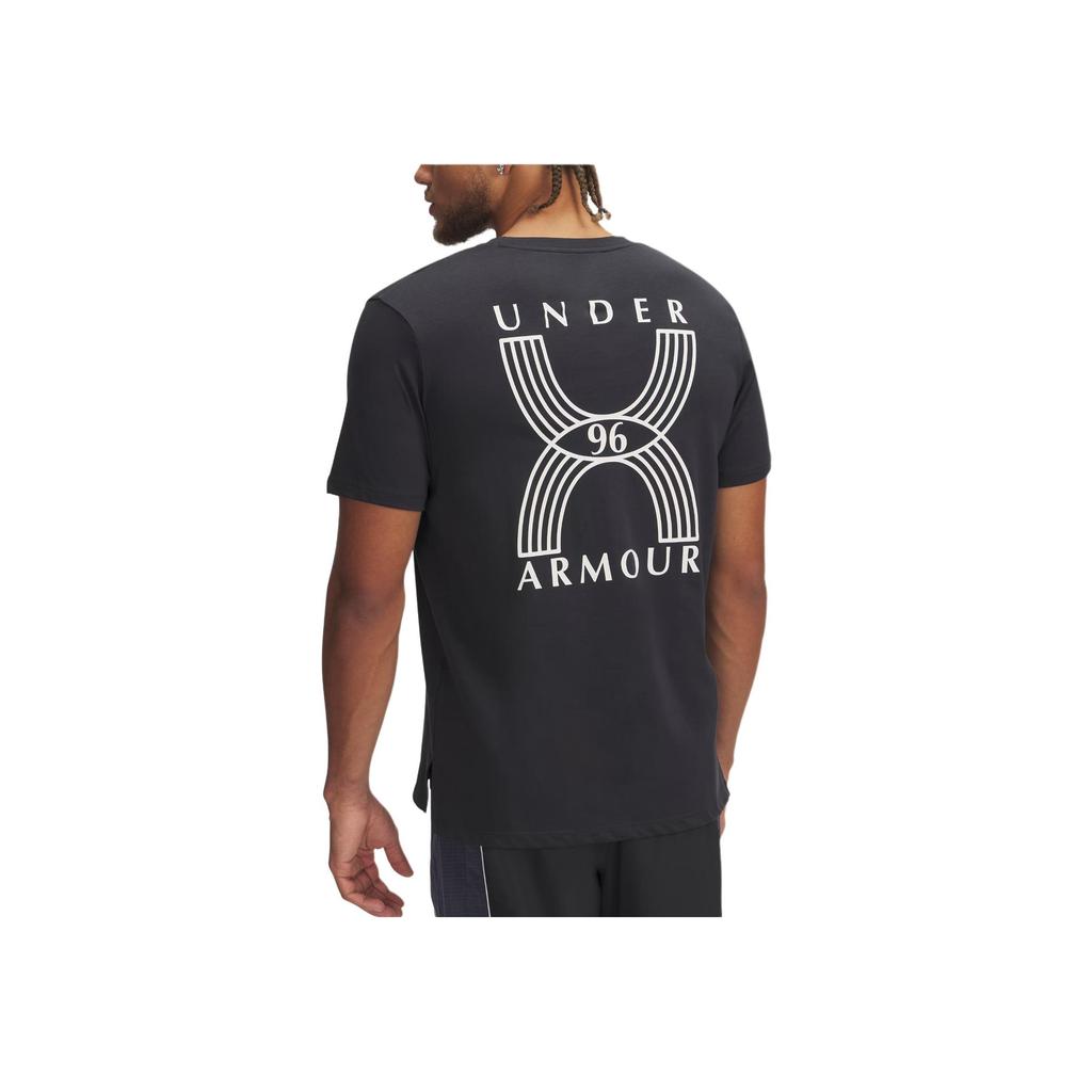 Under Armour Comfortable Stylish Versatile Short Sleeve T-Shirt Men Tops Charcoal White-Quartz 1389823-016
