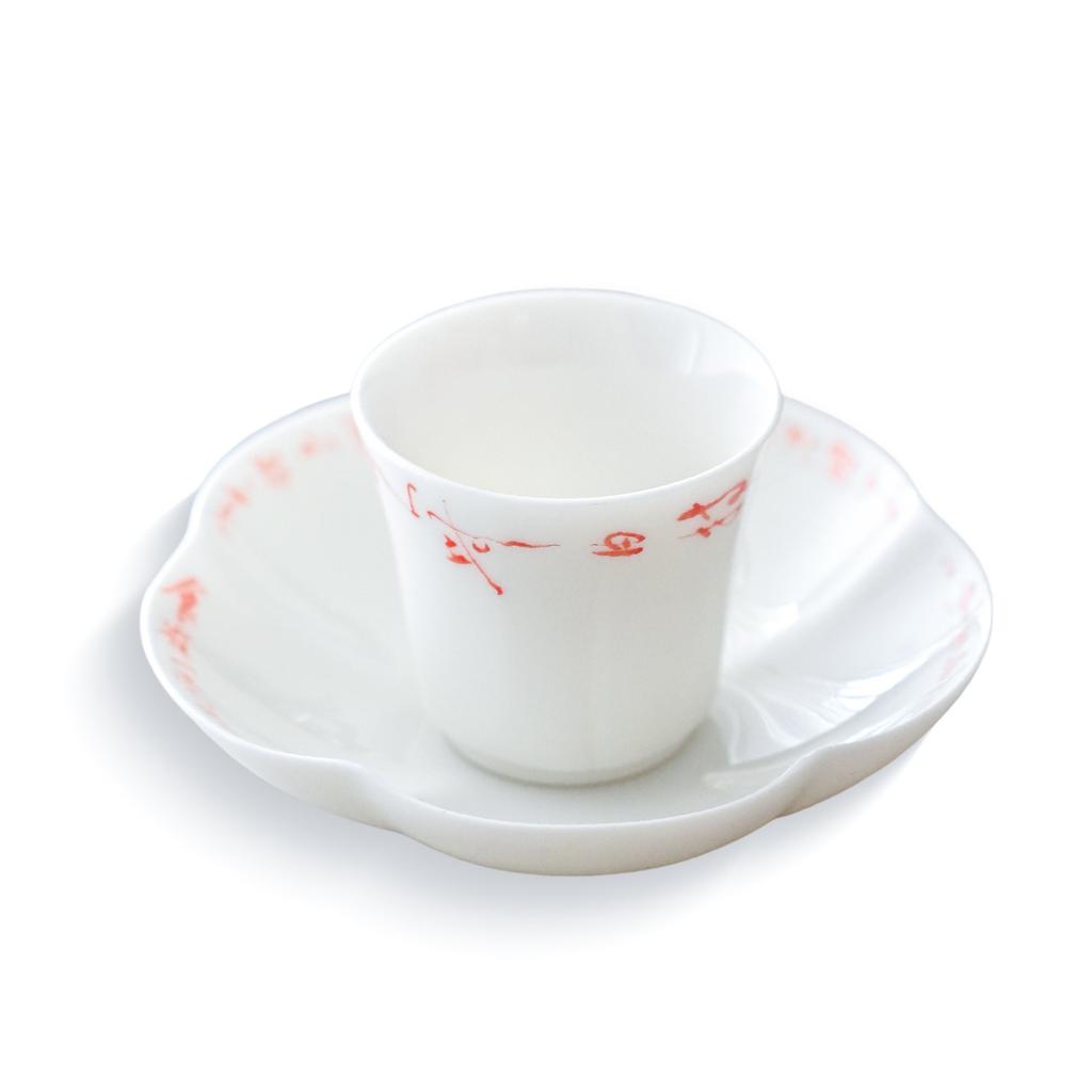 Ceramic Sancai Cover Bowl Handwritten Seven Bowls Of Tea Poems Smell Fragrance Cup Teacup Household Tea Breaker Anti-Scalding Hand Kung Fu Tea Set