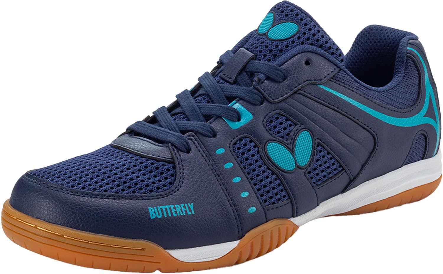 Butterfly Lezoline Unizes II Table Tennis Shoes 93730, Beginner Sneakers with Synthetic Fiber Upper and Rubber/EVA Sole, 25.5cm, 178 Navy