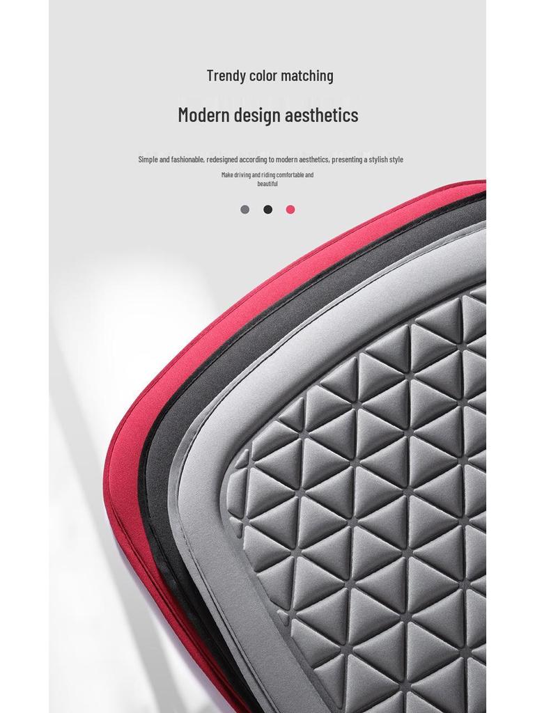 3D Fabric Car Seat Cushion Set - Breathable, Non-Slip, All Seasons, Suspended Style, Square Design.