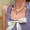Candy Sweetheart: Trendy Colorful Beaded Necklace & Bracelet for Women