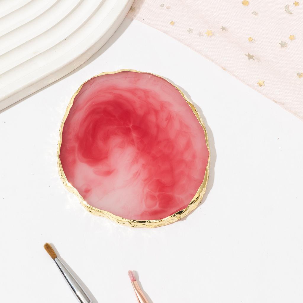 Nail Art Color Palette Resin Agate Gold Border Color Palette Nail Art Display Board Color Palette Resin Nail Art Color Palette