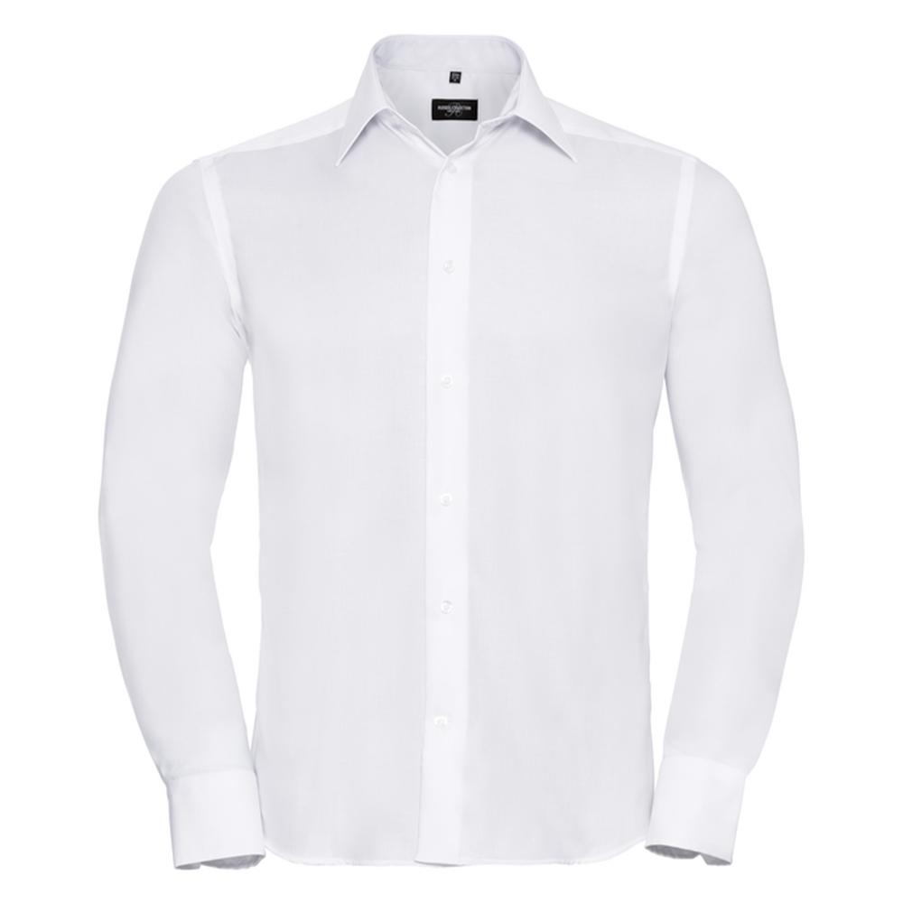 Russell Collection Mens Ultimate Tailored Long-Sleeved Shirt