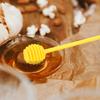 2Pcs Honey Mixing Stirrer Plastic Dipper Smooth Honey Comb Stick Spoon Grooved