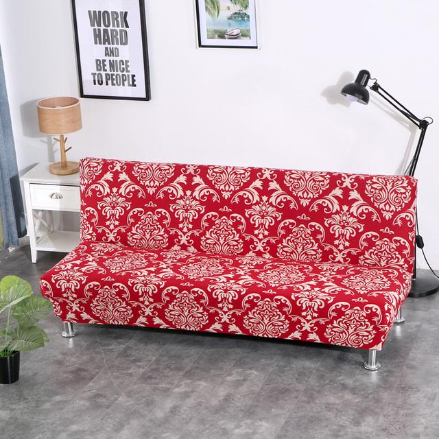 Black Geometric Folding Sofa Bed Case Living Sofa Cases Elastic Spandex Stretchdouble Seat Case Slipcovers For Living Room Area Geometric Print