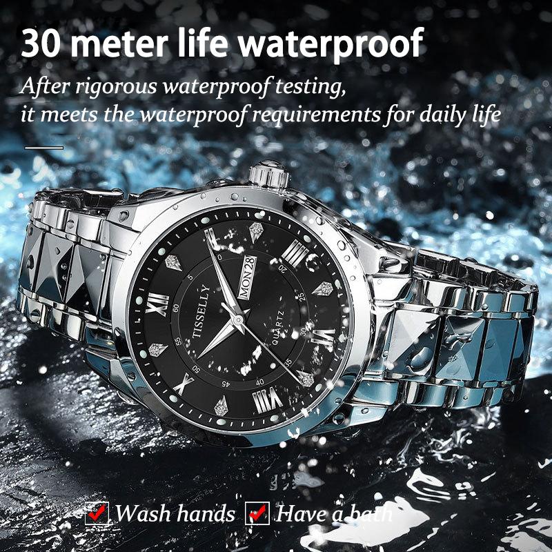 UTHAI CQ409 Fashionable Men watch waterproof luminous calendar quartz watch light luxury clock giftwatches for man