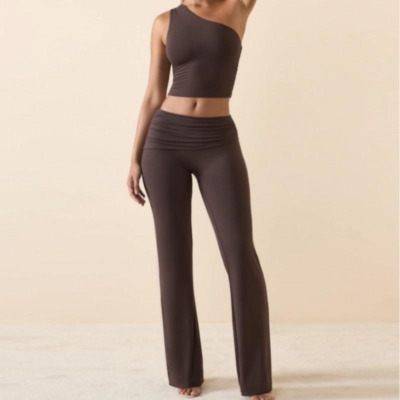 Womens Sexy Sports Bra Flared Leggings Set Yoga Fitness Workout