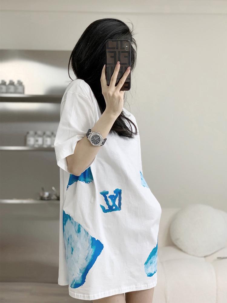 Women's Chic Oversized Black Short-Sleeve T-Shirt - Stylish Summer Mid-Length Top
