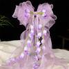 Mesh Bow Hairpin Children's Mori Princess Hair Accessories Hairpin Girls Ribbon Braided Hair Headgear