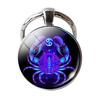 Key Chain 12 Constellation Zodiac Sign Pendant Double Face Keyring Key Holder