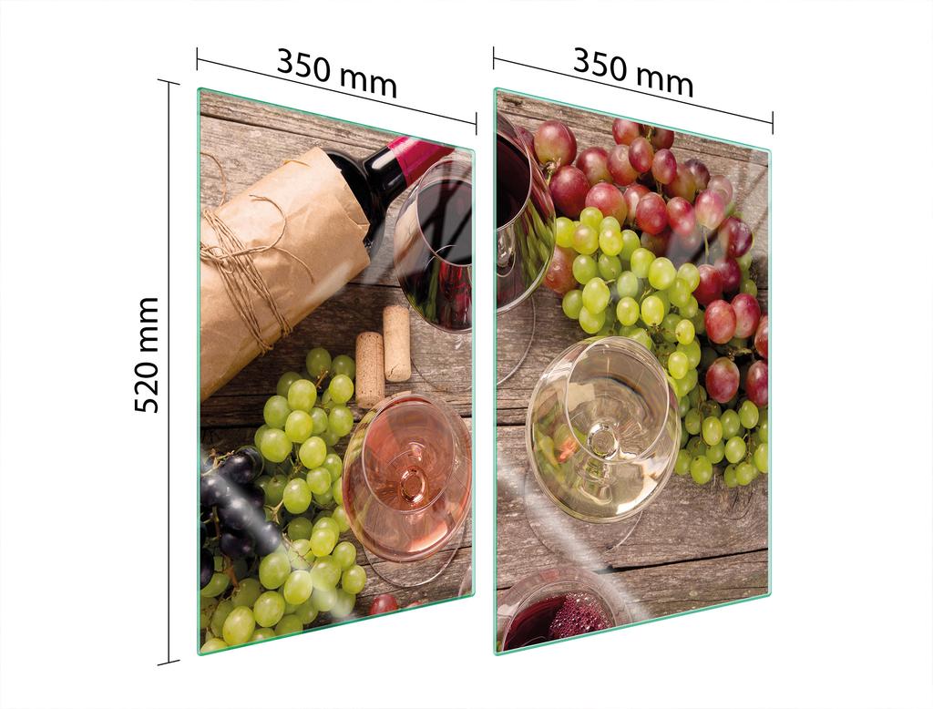 SZKLANA PŁYTA OCHRONNA DO KUCHNI 2x35x52 WINO