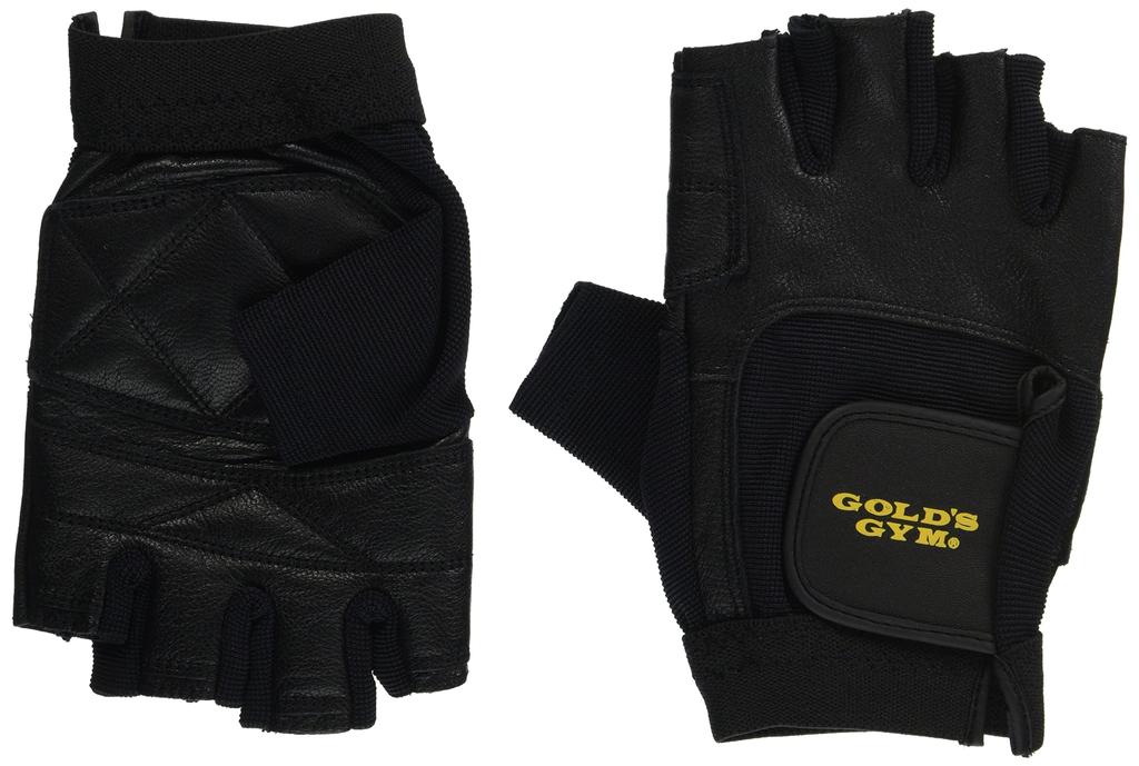 GYM EX Leather Gloves G3403 Large to Comfortable Leather for Bench Press and Barbell Curl Authentic Gym Favorited by Gym Hand Size L GOLD'S Men's