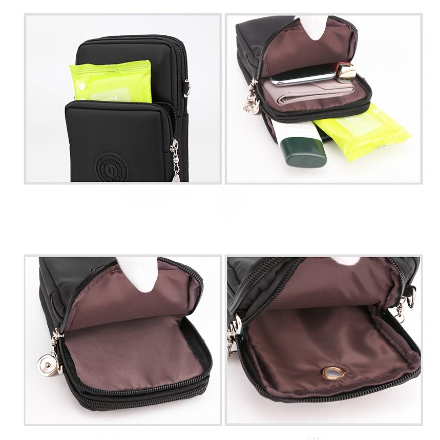 Women's Oxford Fabric Crossbody Bag, New Style Vertical Phone Pouch, Small Wristlet Purse with Adjustable Strap KTB