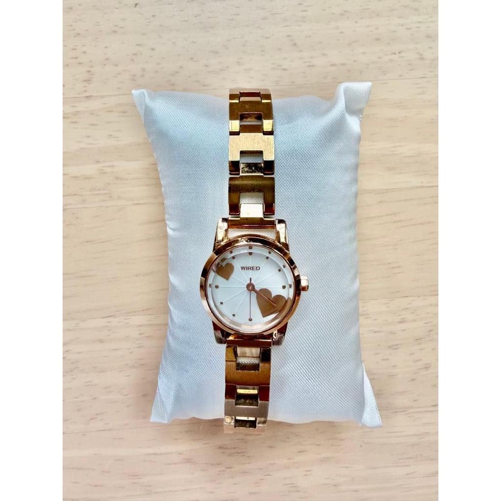 Used SEIKO WIRED Ladies Watch Rose Gold