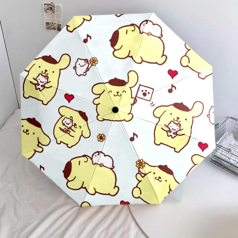 Pompompurin  Pattern, Automatic Folding Umbrella, Portable and Foldable Design, 8 Ribs, a Christmas or Birthday Gift.