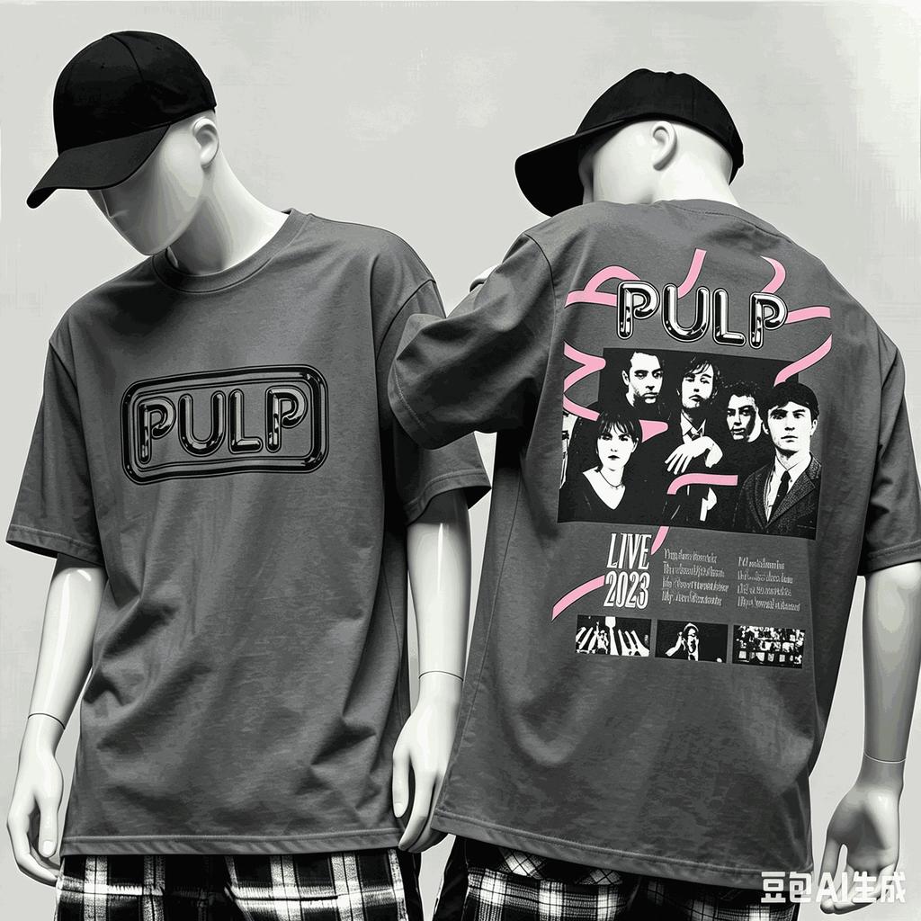 Pulp Band For Fan Gift Tshirt Unisex Unisex Harajuku Oversized Unisex Short Sleeve Streetwear High Quality Couples Classic Soft Tee