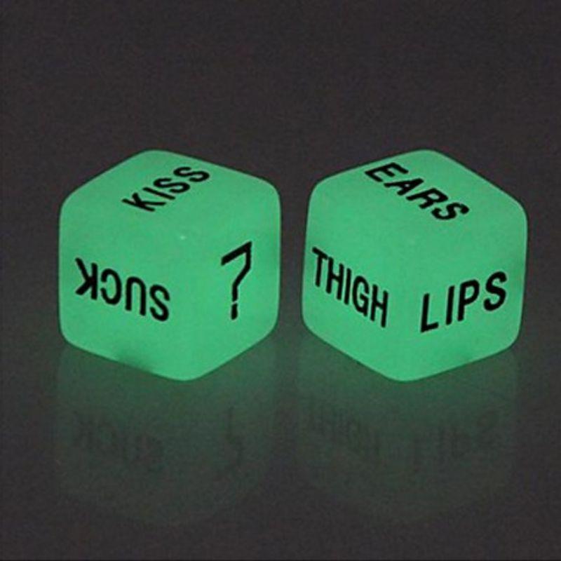 2Pcs Funny Love Dice Glow In Dark Adult Couple Lovers Games Aid Sex Party