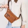 Men's Crossbody Bag Chest Bags High Quality Shoulder Bag Chest Bag for Men Fashion Business Messenger Bag PU Leather Waist Bags